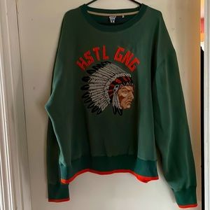 Mens 3XL, green and orange